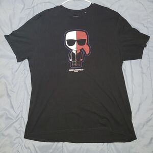 Karl Lagerfeld Black Graphic T-Shirt